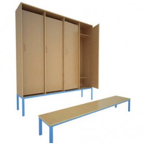 Шкаф для детского сада, 4 секции (на  металлокаркасе)