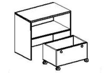 Стол-тумба для игрушек игровой комнаты детского сада