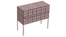 Шкаф каталожный 24 ящика, на металлокаркасе