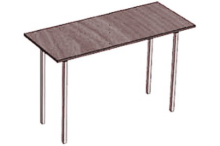 Стол читательский, на металлокаркасе