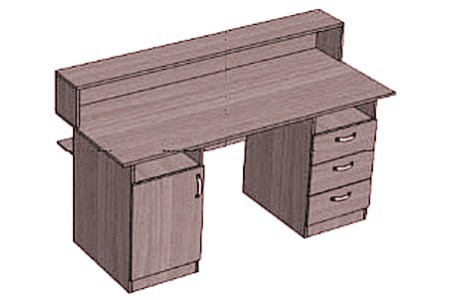 Стол-кафедра с 2 тумбами 3 ящика