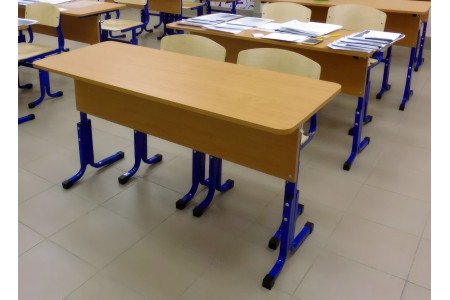 Парта 2 стула школьный ученический комплект регулируемый двухместный Парта 2 стула школьный ученический комплект регулируемый двухместный