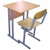 Парта и стул школьные, с регулировкой по высоте (растущий комплект), одноместный