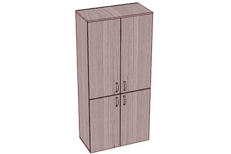 Шкаф с полками закрытый, 4 двери
