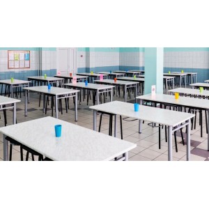 Обеденная зона для школьной столовой, 4-местная (стол +4 табурета)